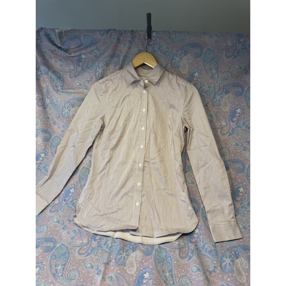 Banana Republic Tailored Fit Size 2 Women's Button-Down Striped Shirt NWT